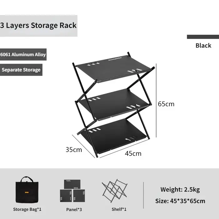 MOUNTAINHIKER support à trois niveaux étagère de rangement extérieure étagère pliante Portable Campi