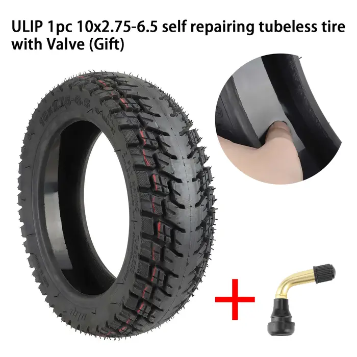 Ulip 10x2.75-6.5 pneu Tubeless auto-réparateur pour Scooter électrique Dualtron Speedway construit colle auto-réparable