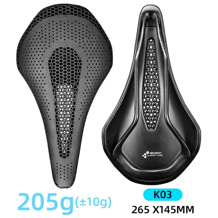 Selle de vélo entièrement en carbone imprimée en 3D