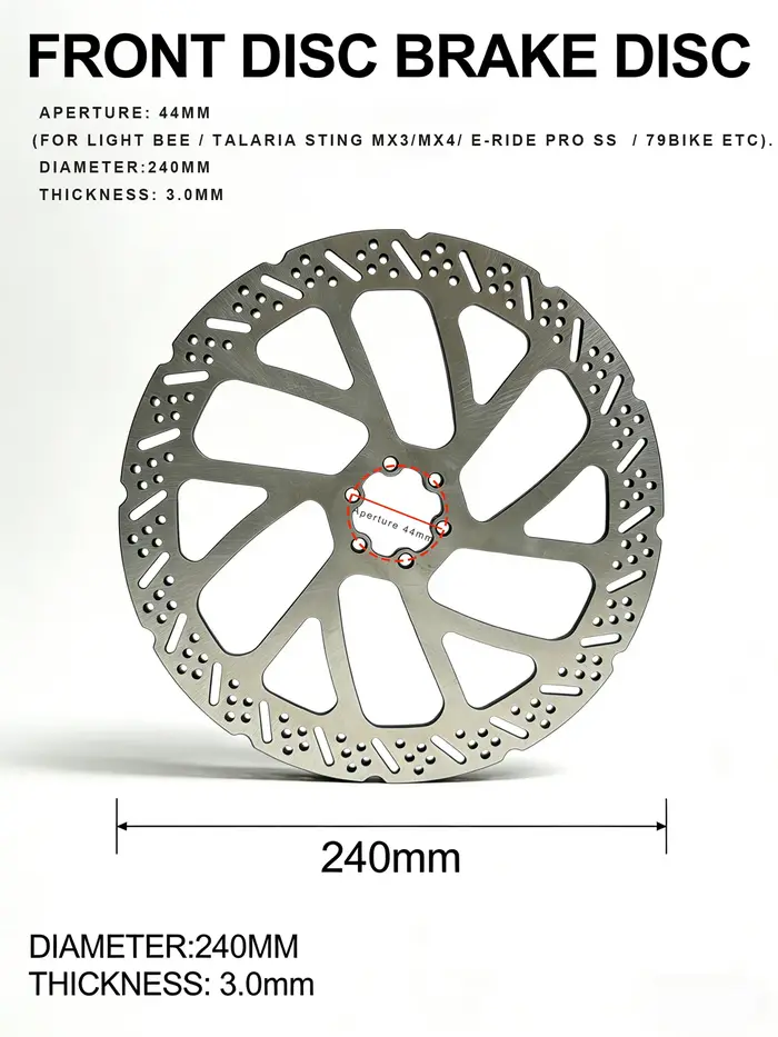 Freins modifiés Talaria Sting / E-ride / 79bike / Light Bee Ultra Bee - Frein à disque pour roue ava