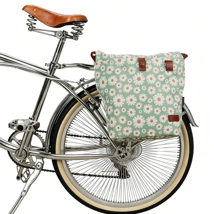 Sacoche de vélo simple en nylon Tourbon, transformable en sac bandoulière ou sac à main – Installati