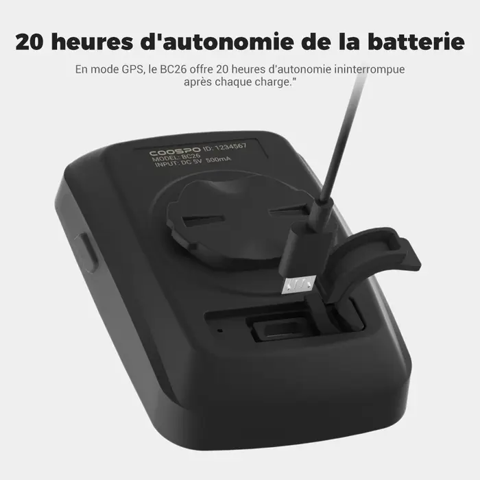 COOSPO BC26 Compteur Velo sans Fil GPS
