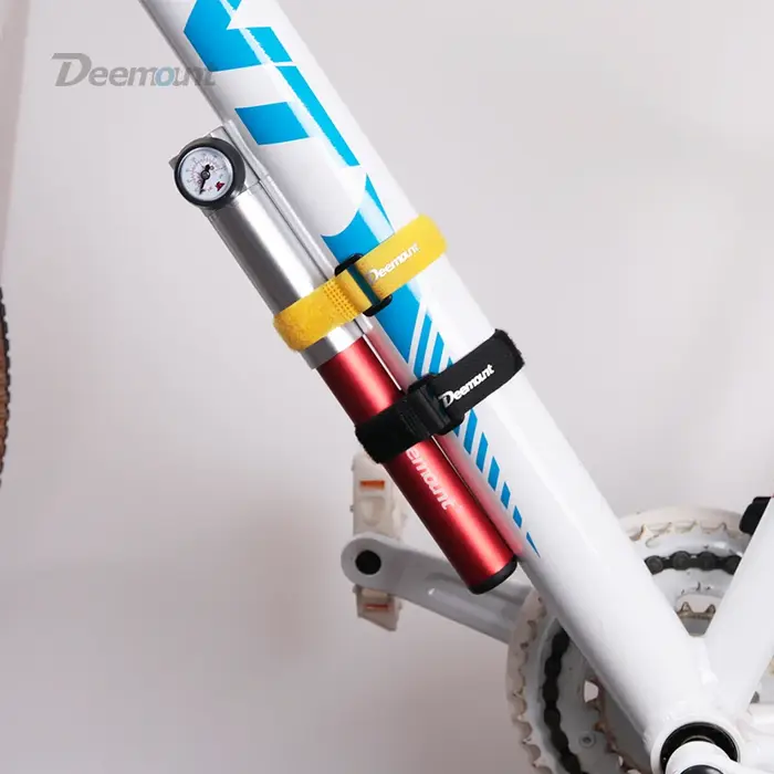 Deemount 4 pièces vélo Nylon crochet/boucle ruban auto-adhésif sangle vélo câble fil cravate pompe b