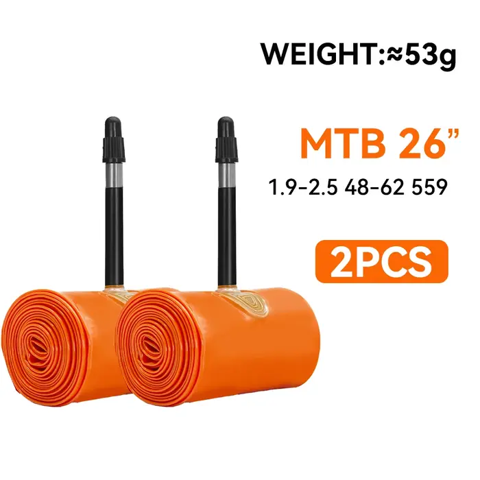 2PSC chambre à air de vélo ultralégère 26 27.5 29 pouces vtt