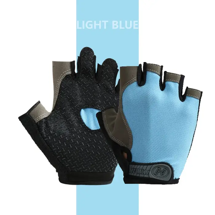 Gants de cyclisme demi-doigt pour hommes et femmes, respirants, antidérapants, pour vélo, été, gymna