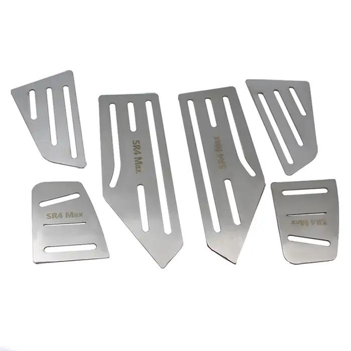 Pédales de repose-pieds en acier inoxydable argent anodisé pour moto VOGE 350 SR4MAX protection de cadre et moulure décorative design