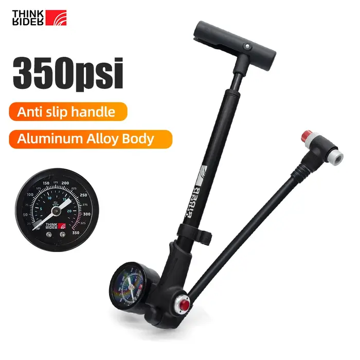 Pompe à air de vélo Portable haute pression 350psi avec jauge pour fourche et Suspension arrière amortisseur
