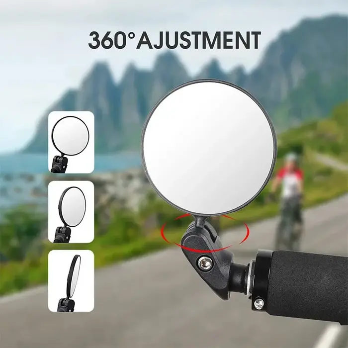 Rétroviseur de vélo 360 ° Rétroviseurs universels rotatifs pour guidon de cyclisme