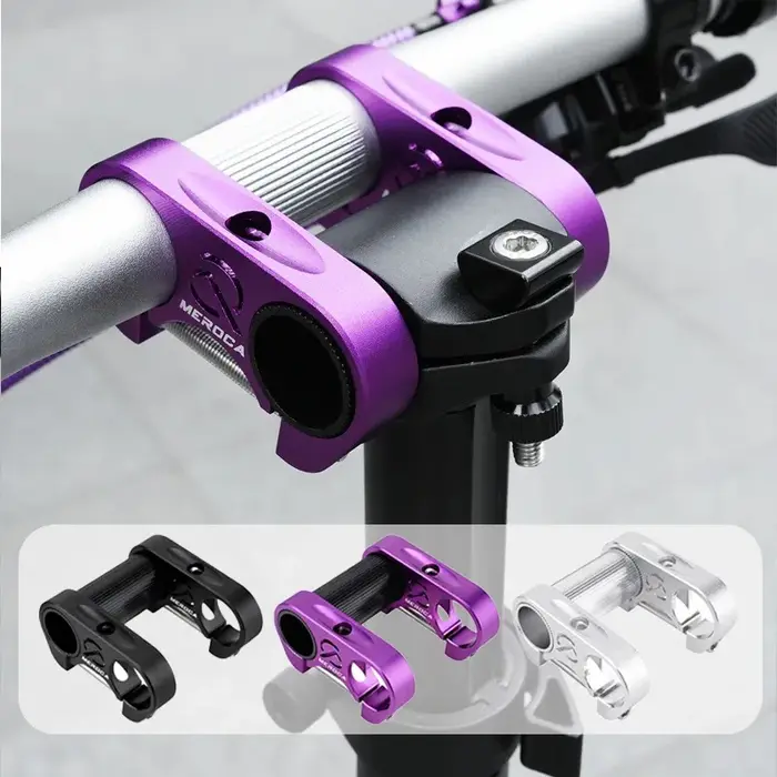 Tige de guidon de vélo MEROCA 25.4 pour vélo pliant Brompton DAHON 412 SP8, double tige à montage direct, rehausseur de guidon réglable