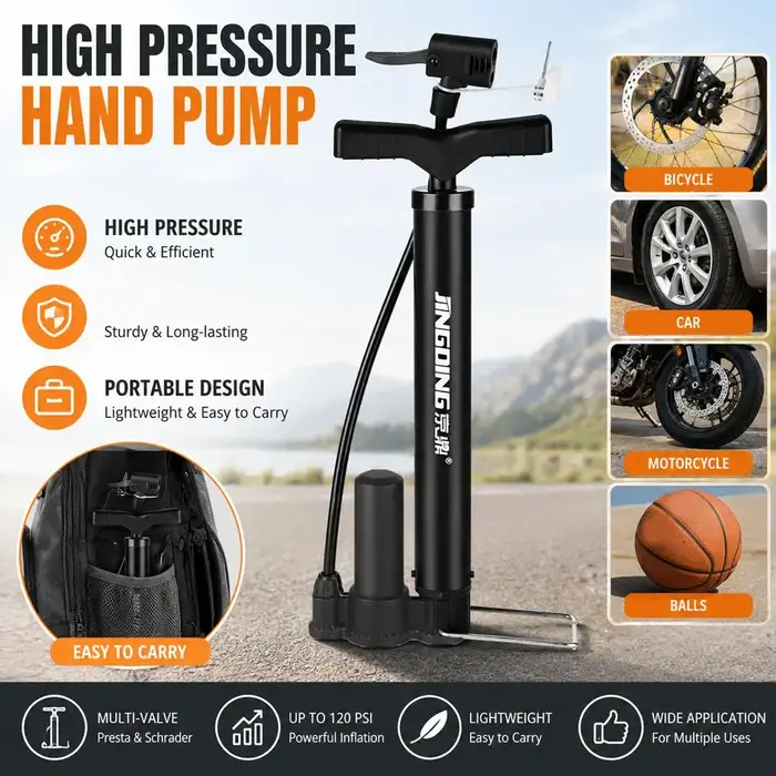 Pompe à air manuelle pour vélo 160 PSI