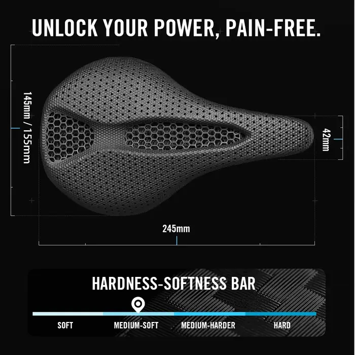 RYET 3D selle de vélo imprimée 145MM/155mm 7*9 carbone vtt coussin de siège