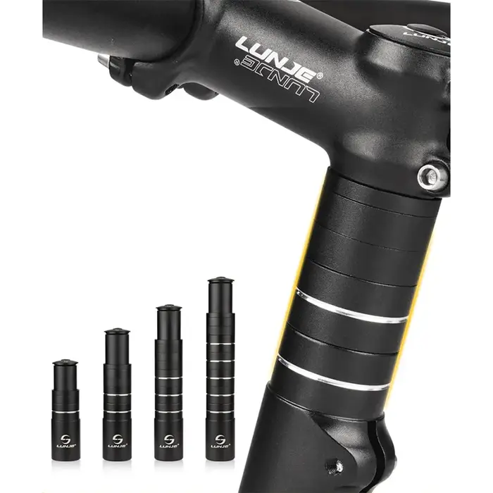 Extension de rehausseur de tige de vélo en alliage d'aluminium, extension de tige de vélo réglable, rehausseur de guidon de vélo, fourche avant, accessoire de vélo