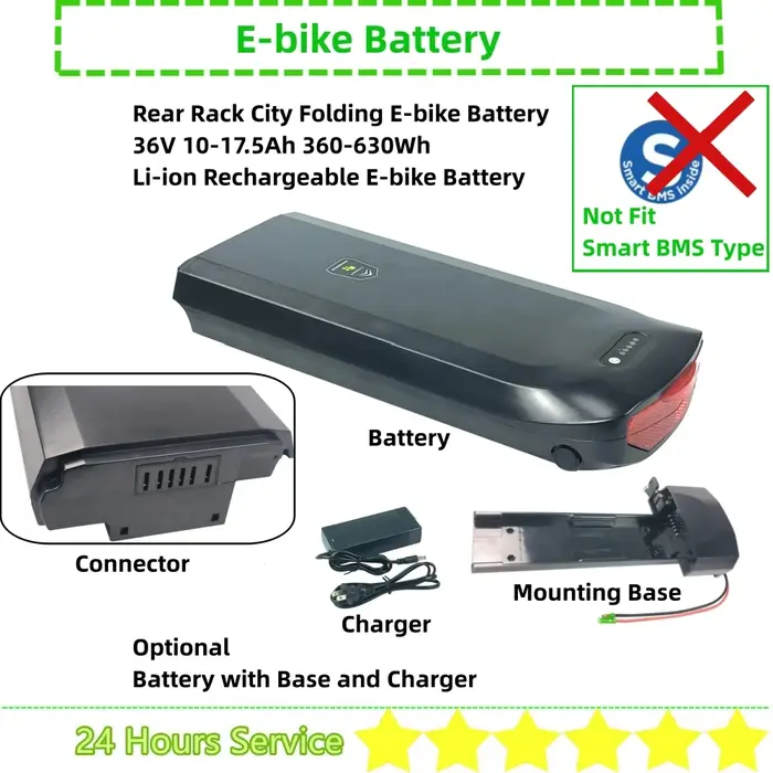 Batterie d'E-bike de ville d'ion d'Eddie 36V 8Ah 8.8Ah 10.4Ah 11.6Ah 13Ah 14.5Ah 17.5Ah