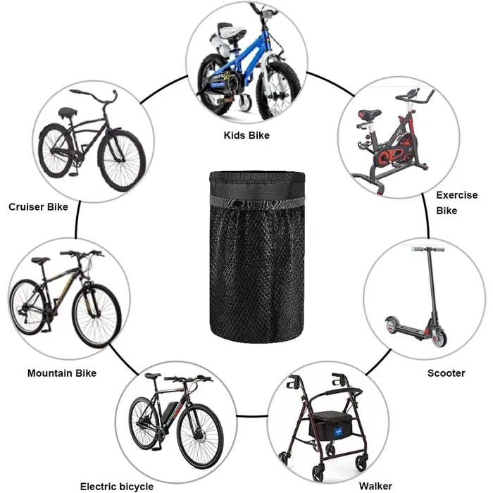 Sac porte-bouteille d'eau de vélo isolé avec rangement pour téléphone