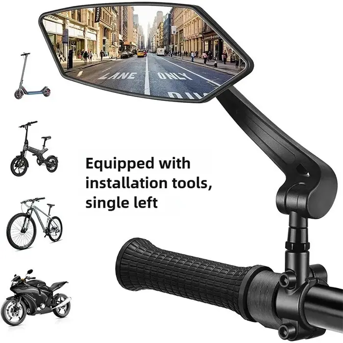 Rétroviseur de vélo, miroir de cyclisme clair à large champ de vision, réflecteur arrière réglable p