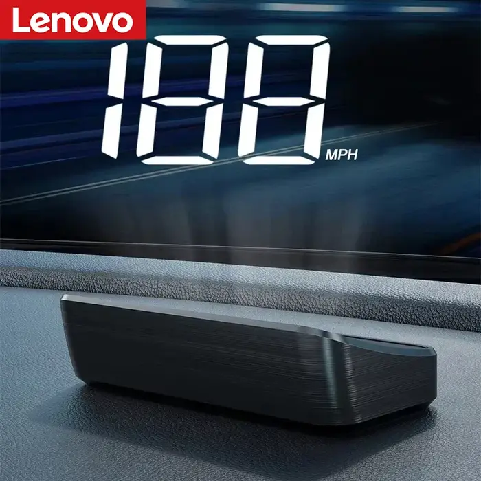 Compteur de vitesse embarqué Lenovo HUD Affichage numérique de la vitesse Boussole GPS Multifonction
