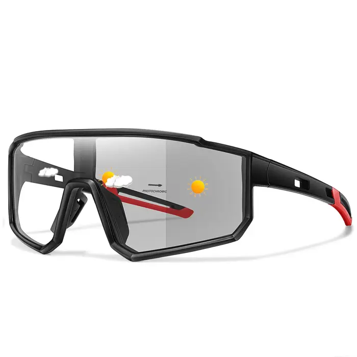 Lunettes de cyclisme photochromiques - Coupe-vent et confortables pour hommes et femmes