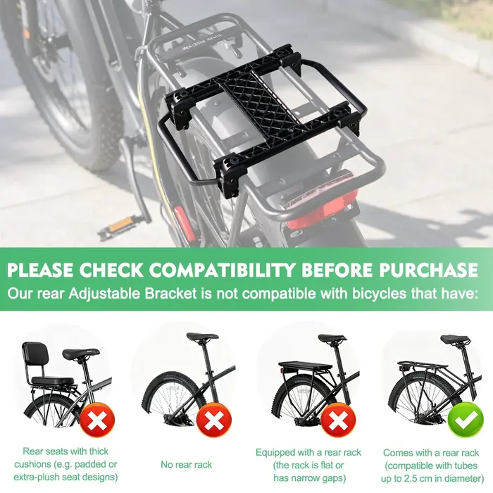 NEWBOLER – support réglable à dégagement rapide pour vélo électrique