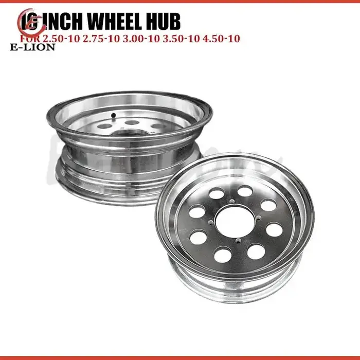 Jantes 2.50-10 2.75-10 3.00-10 3.50-10 4.50-10 pouces en alliage d'aluminium pour vélo moto tricycle électrique scooter pièces