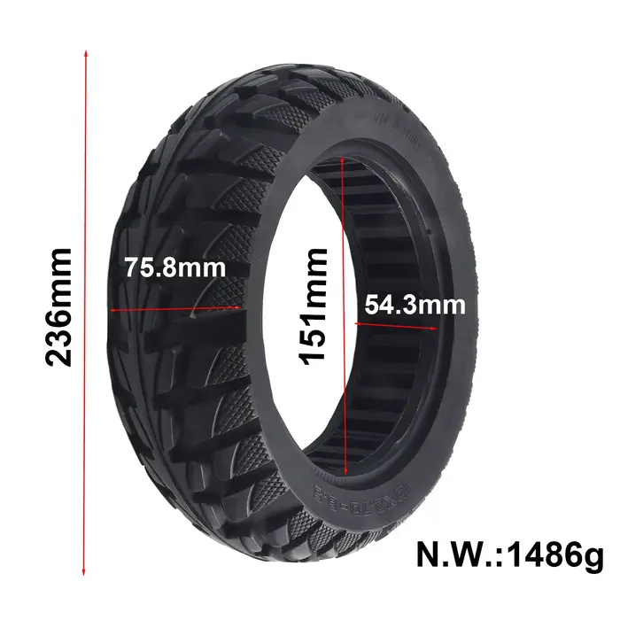 Pneu solide 10x2.70-6.5 /70/65-6.5 /255x70