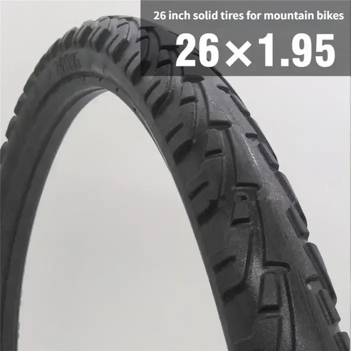Pneu solide de vélo robuste anti-coups de couteau pour VTT et vélo de route 20 24 26 pouces avec 15 coloris variés