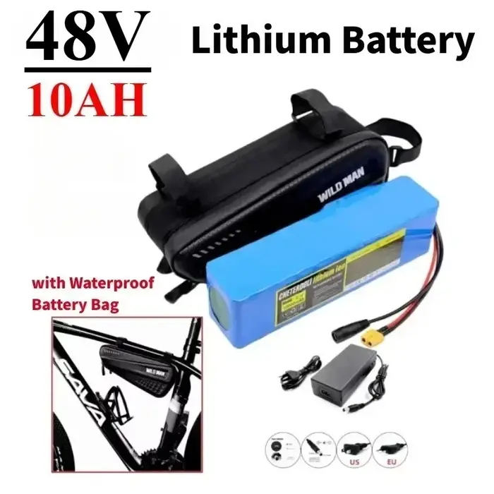 Batterie rechargeable 18650 36V 48V 8Ah 10Ah 12Ah 14Ah avec sac