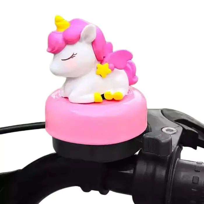 Sonnette de vélo licorne de dessin animé mignonne