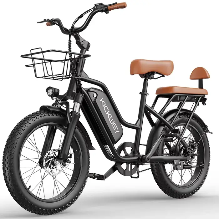 Vélo électrique Kickwey LD20 250W & 1000W 48V 20AH avec pneus larges 20x3 pouces