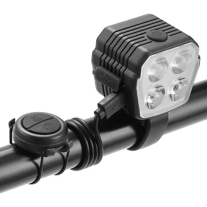 OFFBONDAGE-Klaxon de sauna 2 en 1 pour vélo, éclairage proche et lointain, lampe 2/4 perlée, commande par fil, cloche, accessoire VTT
