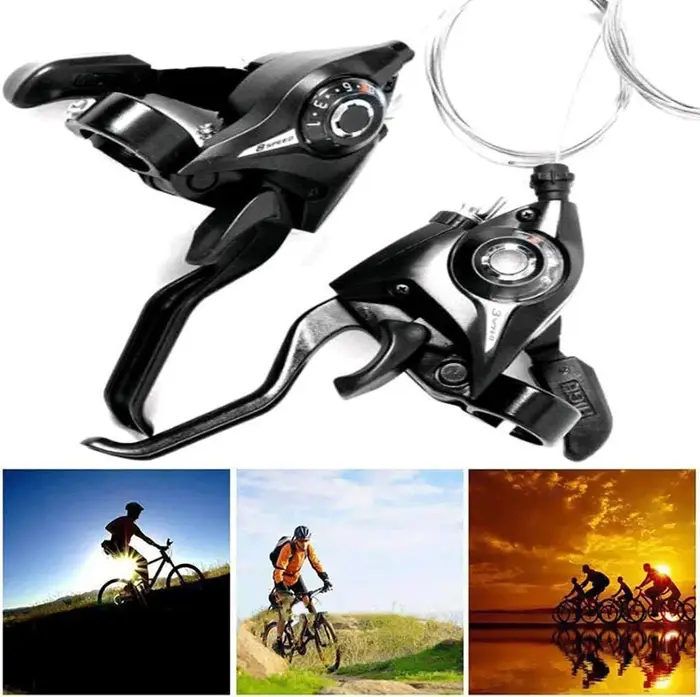 Manettes de vitesse et leviers de frein de vélo 3 x 7/8 21/24 vitesses avec indicateur