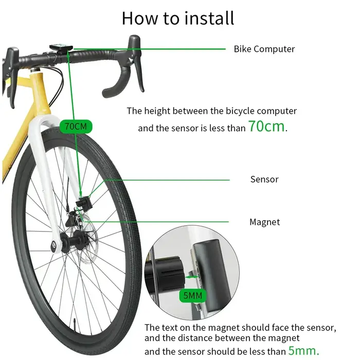 Ordinateur de vélo grand écran batterie Ultra longue durée multifonction sans fil compteur de vitesse