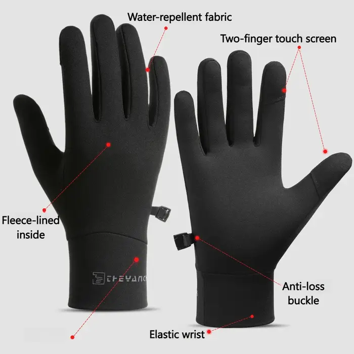 Gants de cyclisme thermiques d'hiver