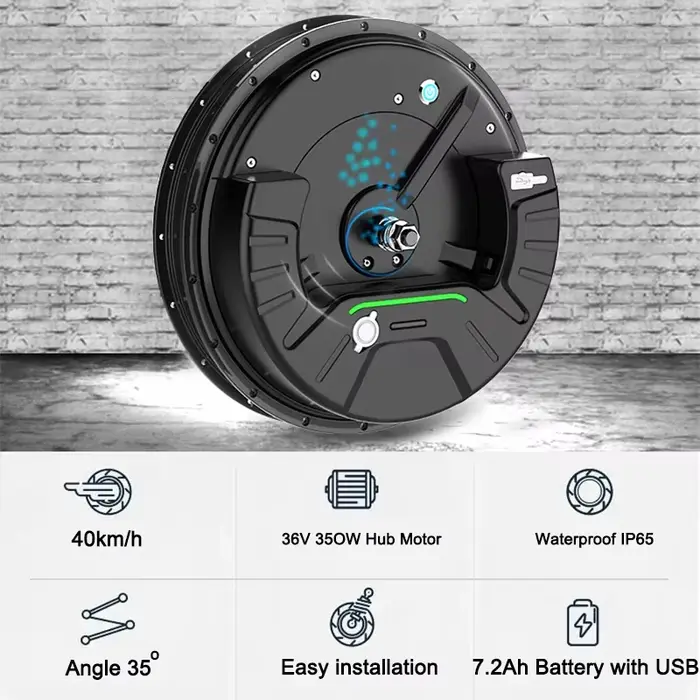 Kit de conversion de vélo électrique tout-en-un facile à installer IMOTOR 3.0 36V 350W avec moteur avant sans fil pour VTT