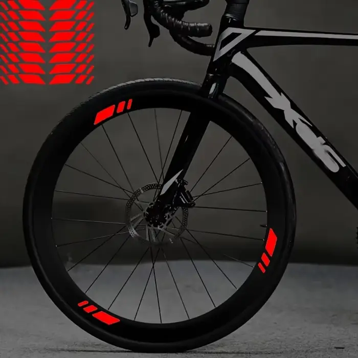 Autocollant de jante de vélo, autocollant de sécurité pour roues, décoratif, auto-adhésif pour casque de vélo, moto, scooter