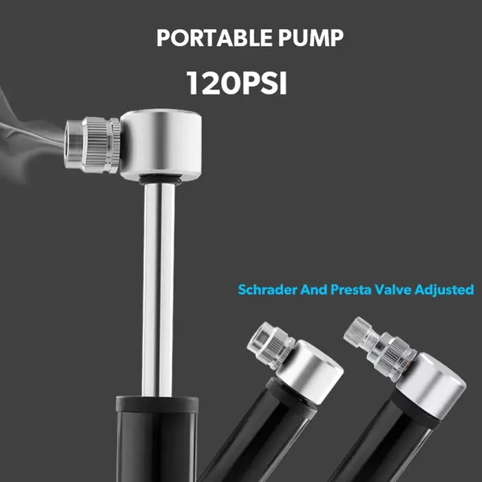 Mini pompe à vélo Portable en alliage d'aluminium