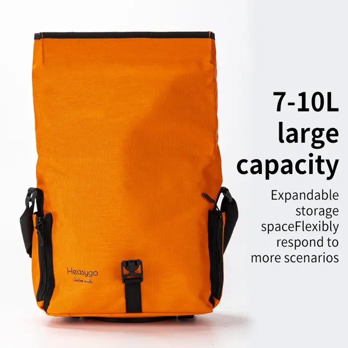 Heasygo 2517 sac de vélo adapté au vélo pliant Brompton Dahon avec nez de cochon, sac multifonctionnel étanche de grande capacité 7-10L