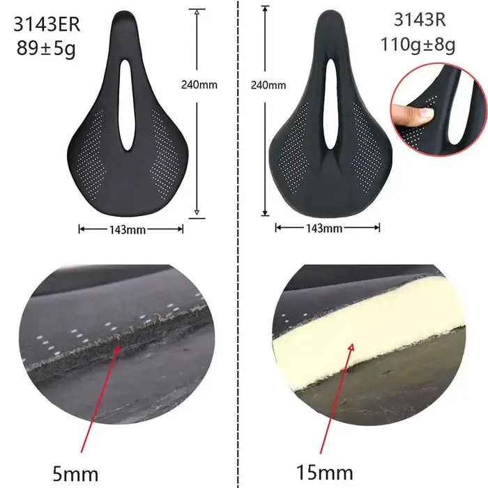 ELITA ONE selle de vélo vtt/route 240*143mm Rails en carbone 7x7mm siège de vélo Super léger 90g