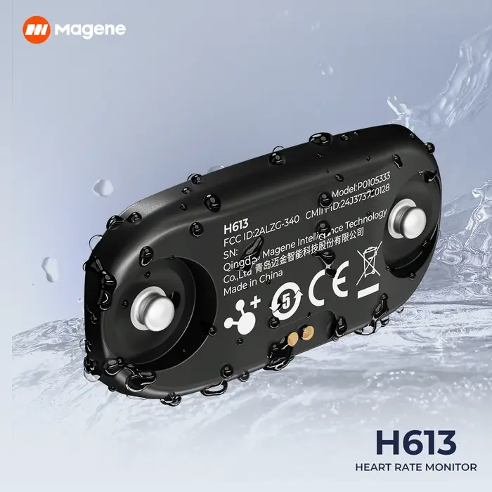 Magene H613 moniteur de fréquence cardiaque sangle pectorale fendue 3 canaux Bluetooth capteur de fr