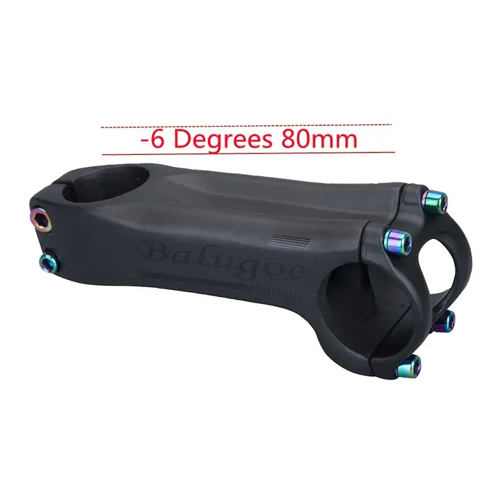 BALUGOE tige de guidon de vélo en carbone ultralégère 6/17 degrés 31.8mm 70mm-130mm puissance