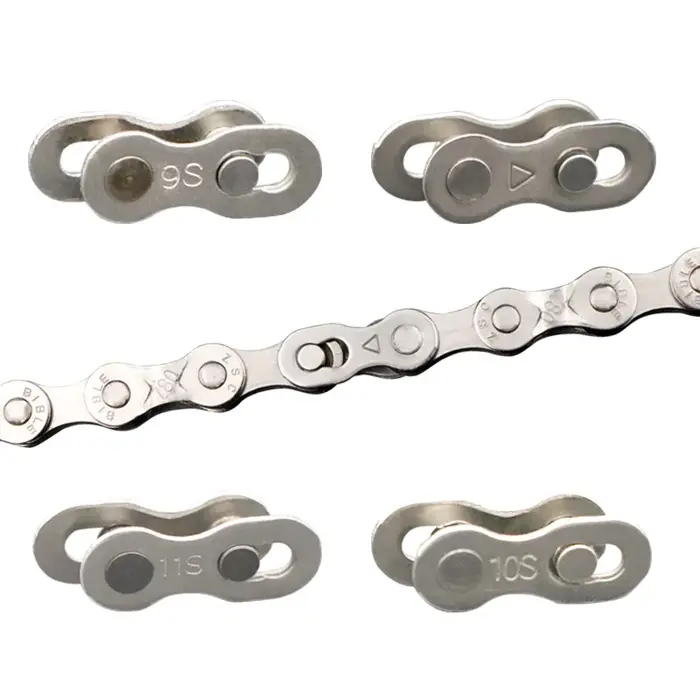 5 paires de joints de connecteur de maillon de chaîne de vélo, boutons magiques, maillons principaux