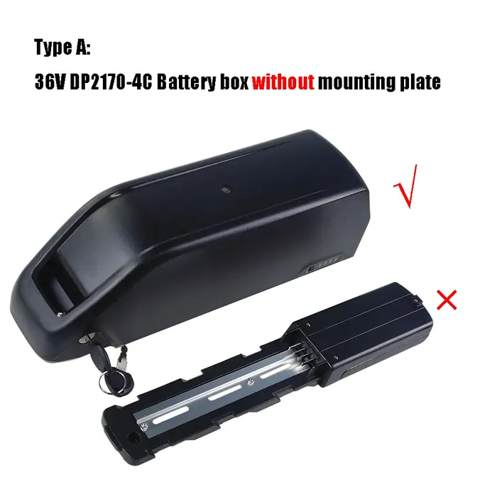 21700 Ebike boîtier de batterie à tube inférieur 36V 48V 52V boîtier de batterie de vélo électrique 