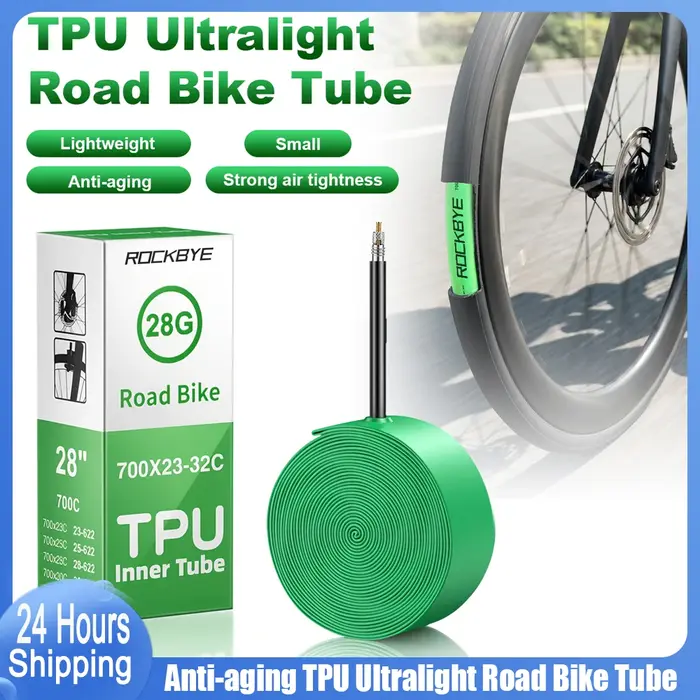 Chambre à air de vélo de route Rockbye 28g ultralégère et durable en TPU