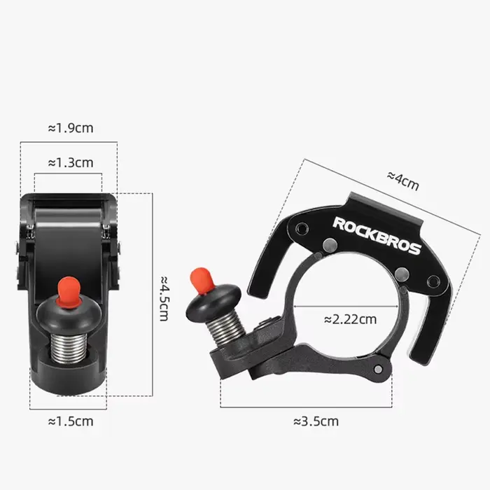ROCKBROS vélo cloche classique en acier inoxydable noir rouge corne
