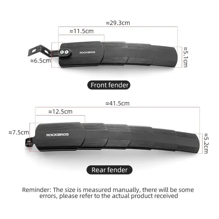 ROCKBROS – ensemble de garde-boue de vélo rétractables et réglables