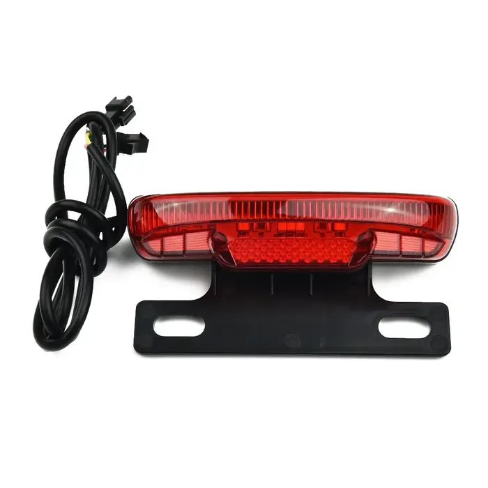 Feu arrière de vélo électrique 36-60V, LED d'avertissement de sécurité, accessoires de bicyclette