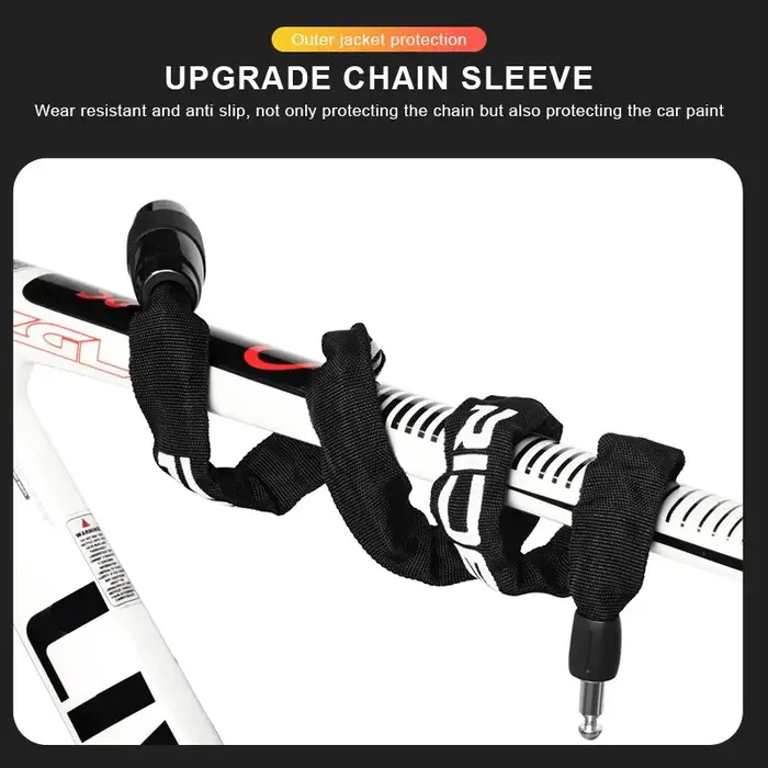 RIDERACE Verrou de Chaîne De Vélo Portable Anti-vol Haute Sécurité VTT Vtt