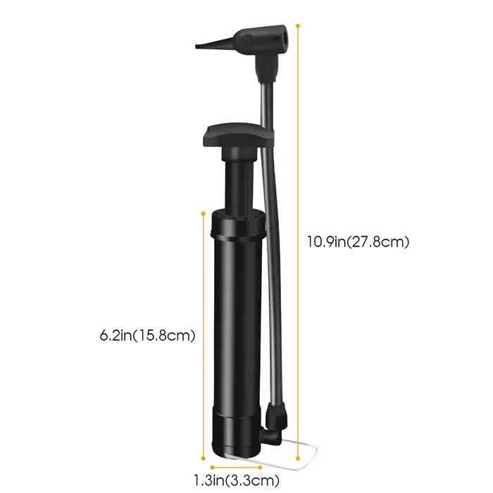 Gonfleur manuel de pompe à air de vélo avec jauge