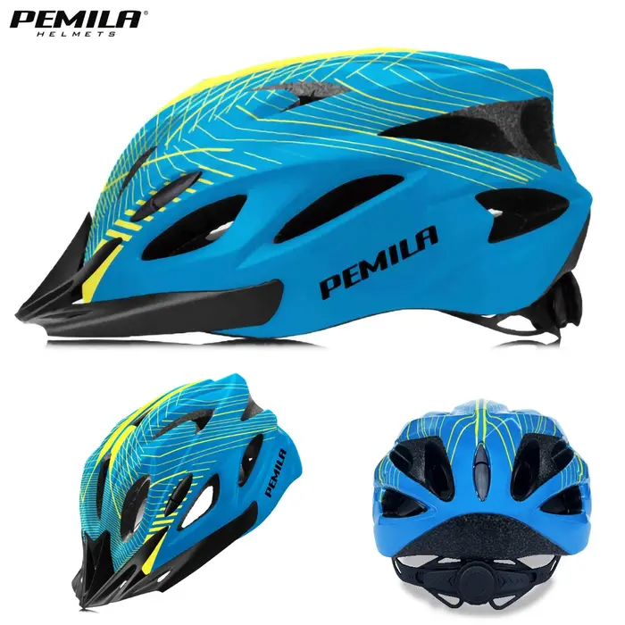 Casque de vélo de montagne ultraléger à rayures avec pare-soleil