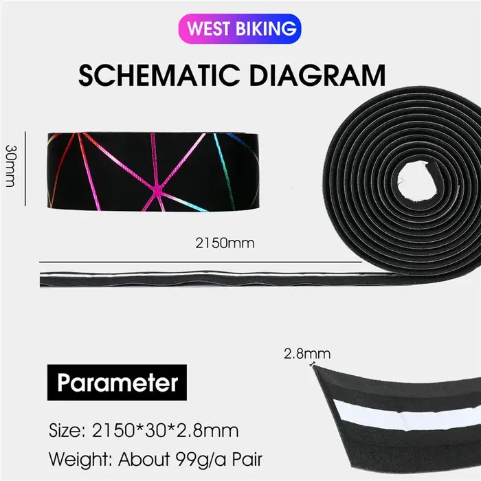 WEST BIKING – bande de guidon de vélo souple EVA PU