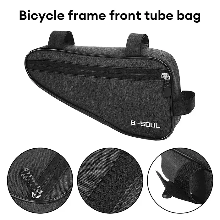 1 sacoche de cadre de vélo réfléchissante